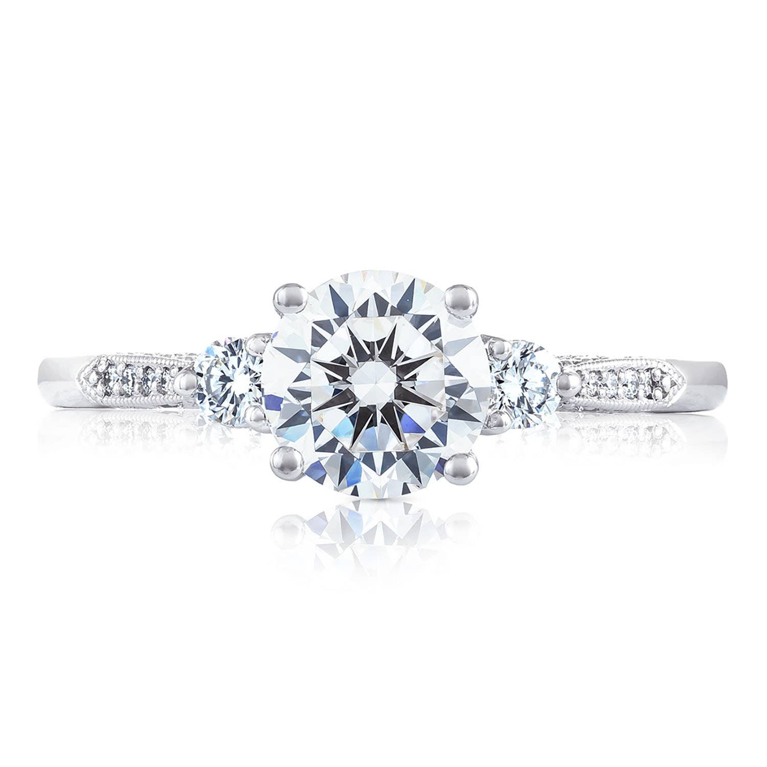 Simply TACORI | Round 3-Stone Engagement Ring 2657RD65