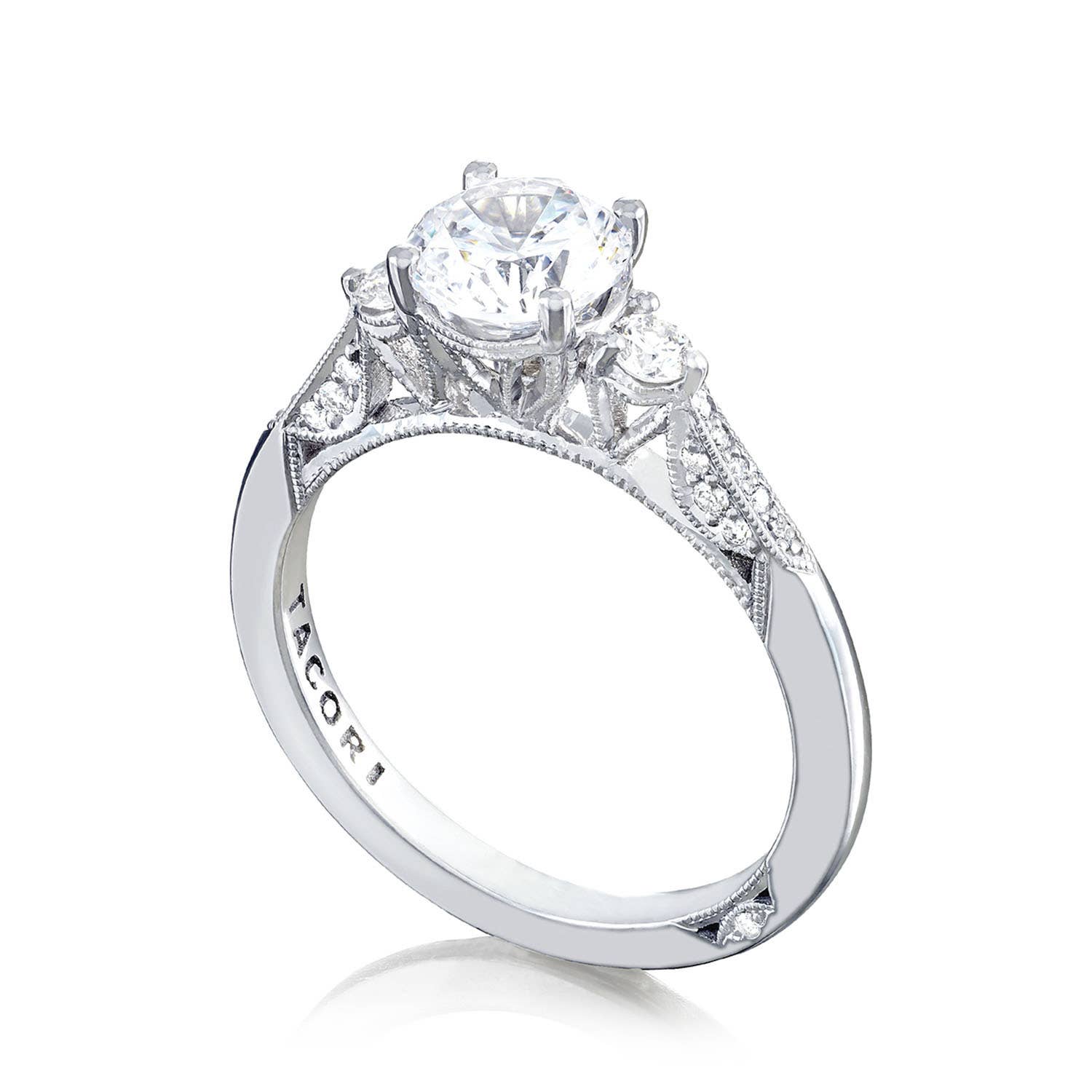 Simply TACORI | Round 3-Stone Engagement Ring 2657RD65