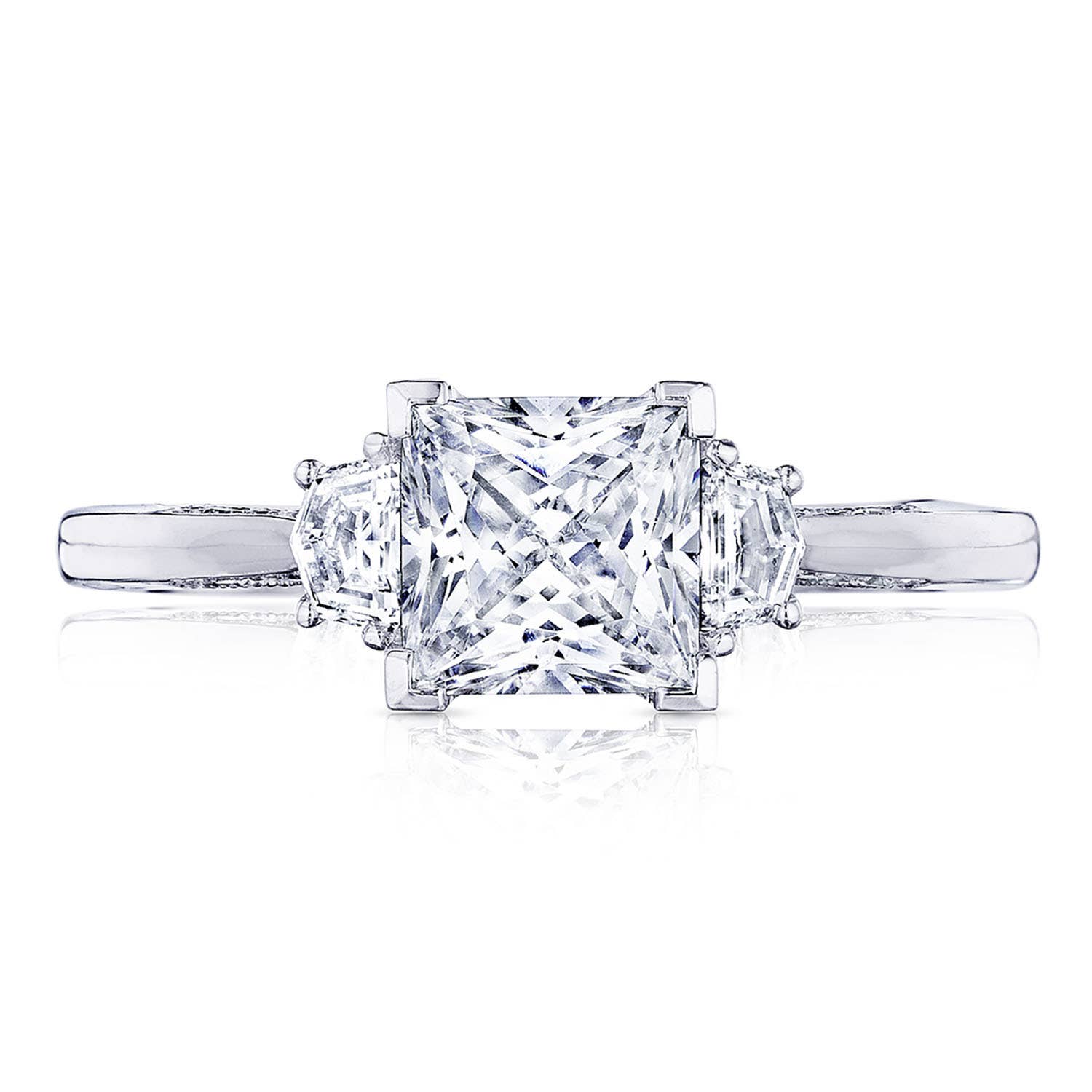 Simply TACORI | Princess 3-Stone Engagement Ring 2658PR6