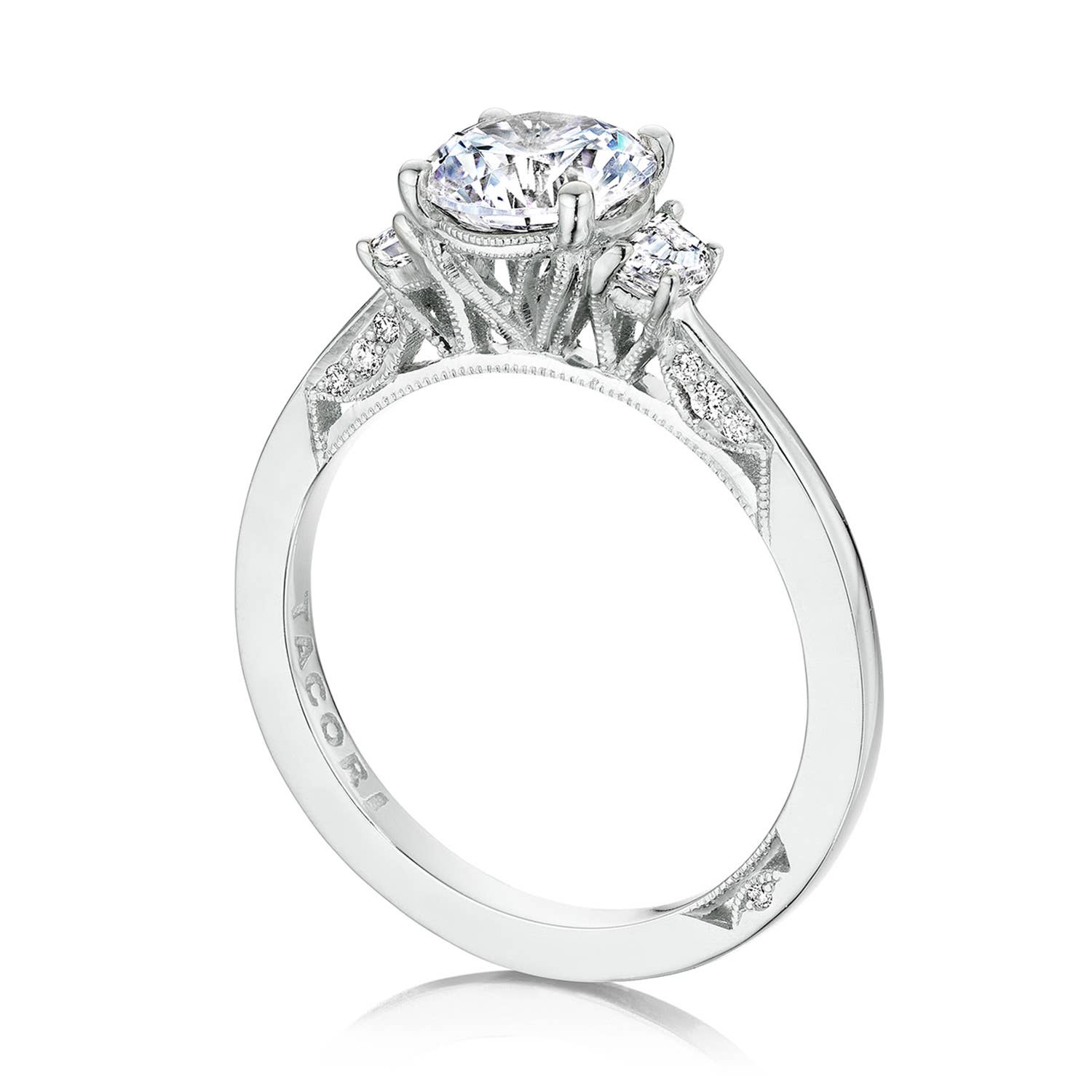 Simply TACORI | Round 3-Stone Engagement Ring 2658RD7