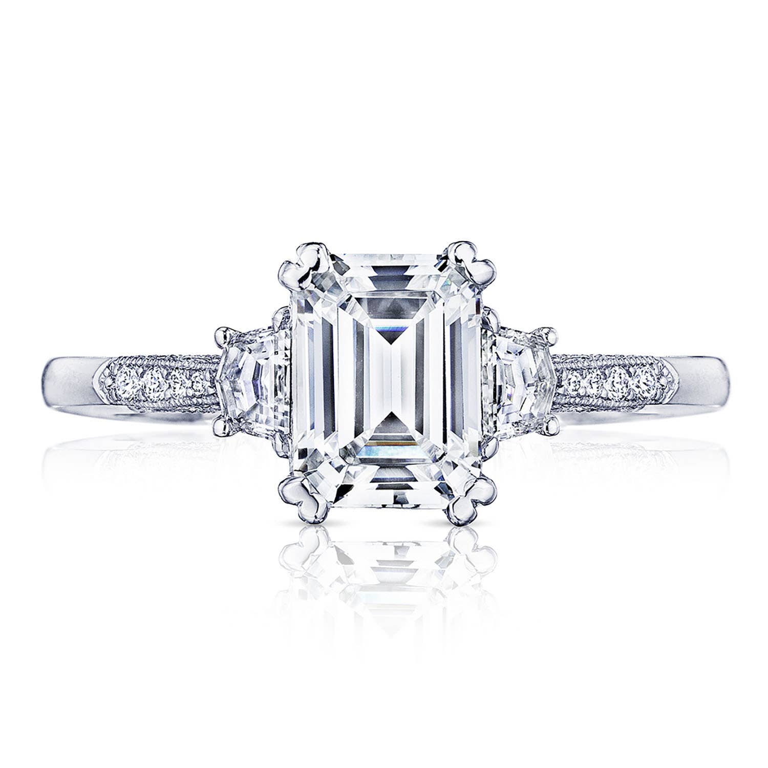 Simply TACORI | Emerald 3-Stone Engagement Ring 2659EC75X55