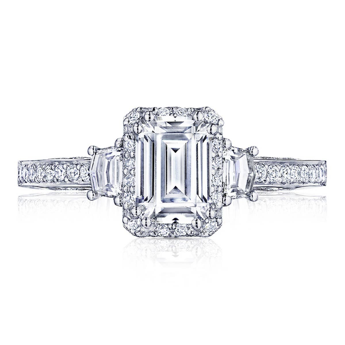 Dantela | Emerald 3-Stone Engagement Ring 2662EC7X5