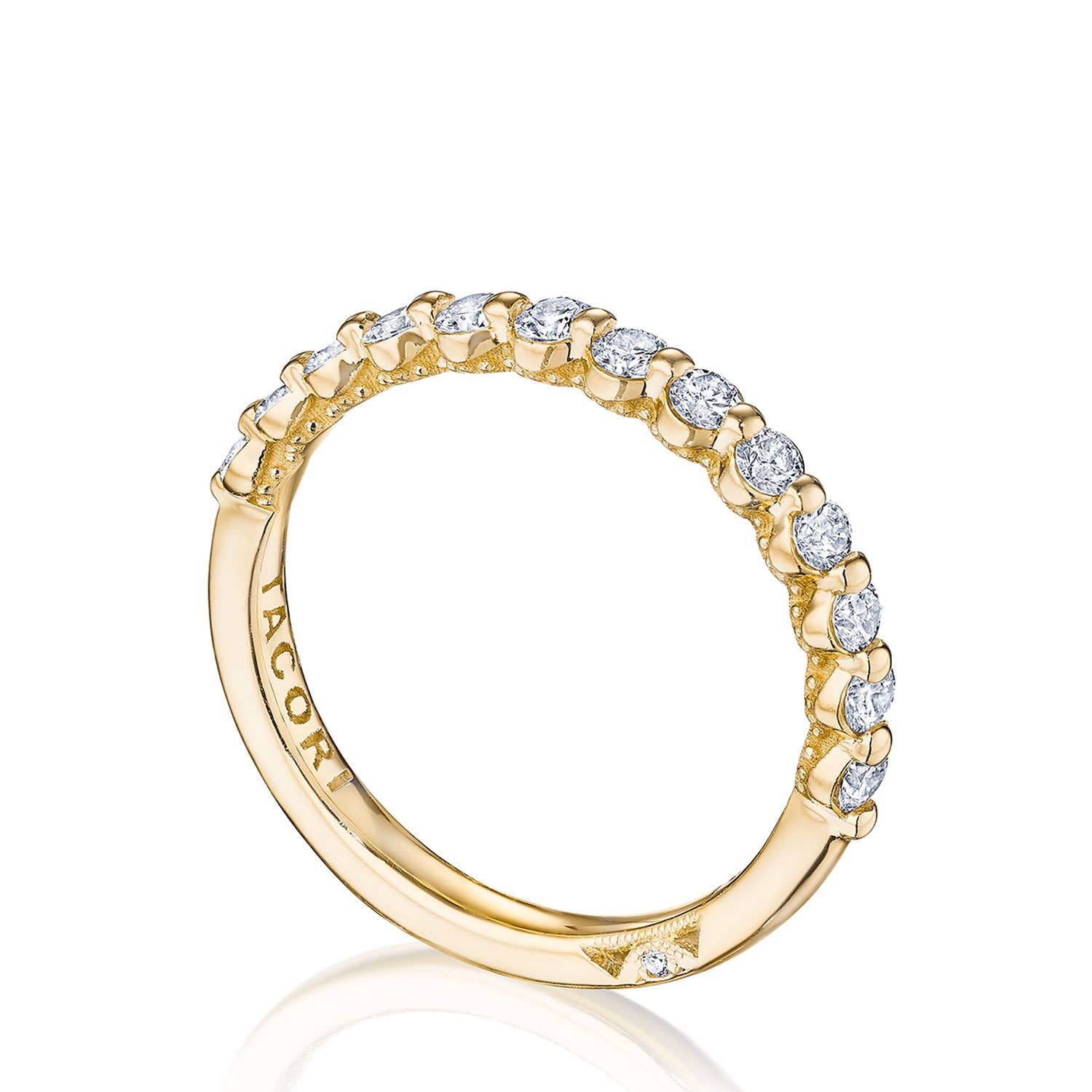 Sculpted Crescent | Two-Prong Diamond Band 2666B12Y