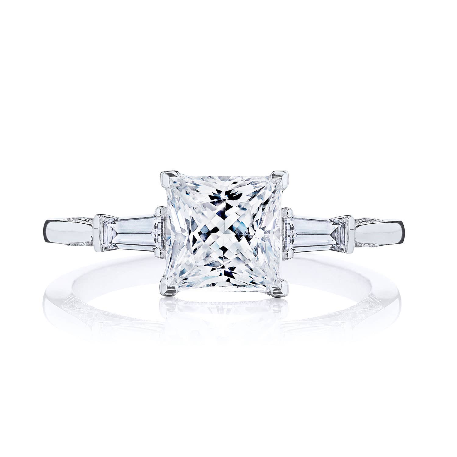 Simply TACORI | Princess 3-Stone Engagement Ring 2669PR65