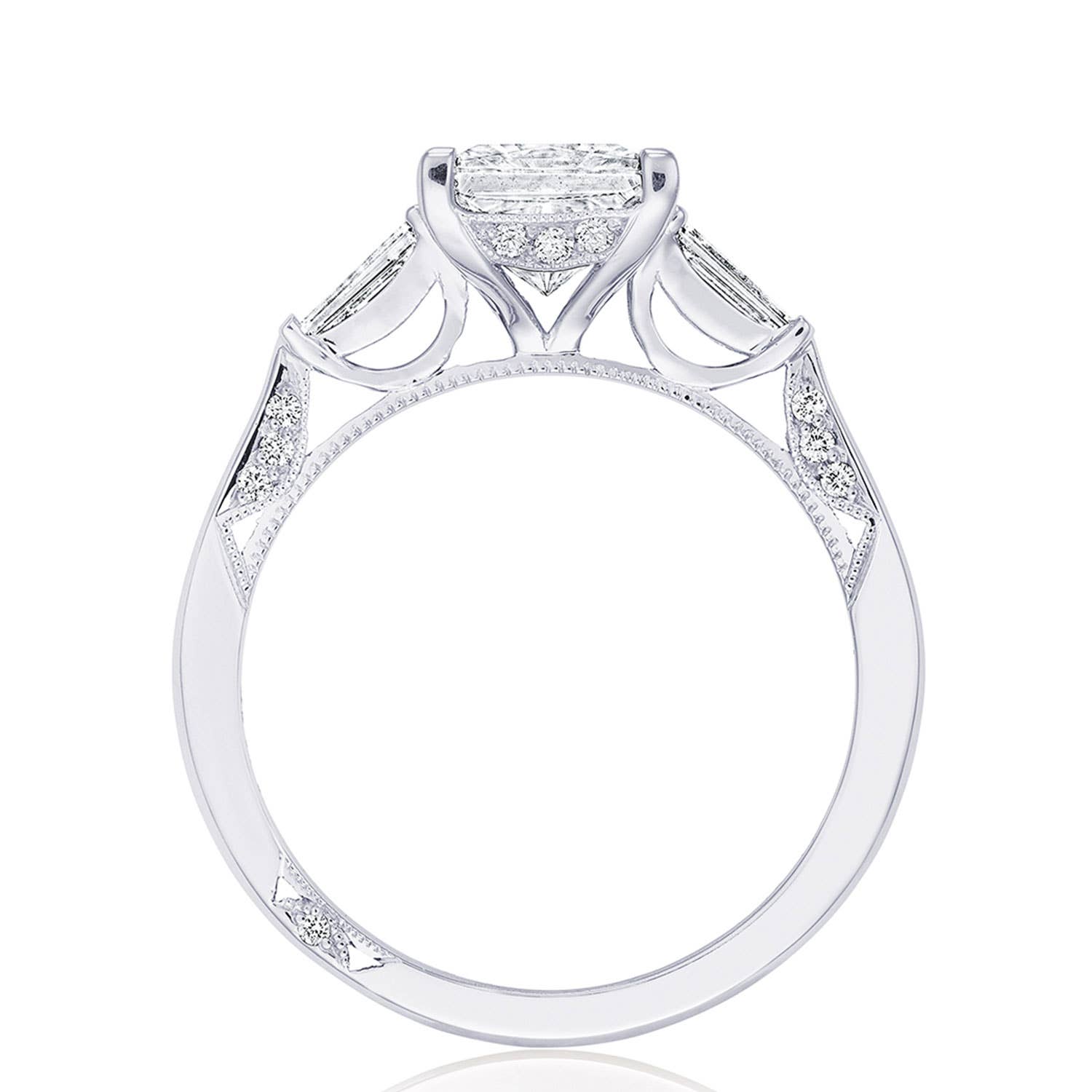 Simply TACORI | Princess 3-Stone Engagement Ring 2669PR65