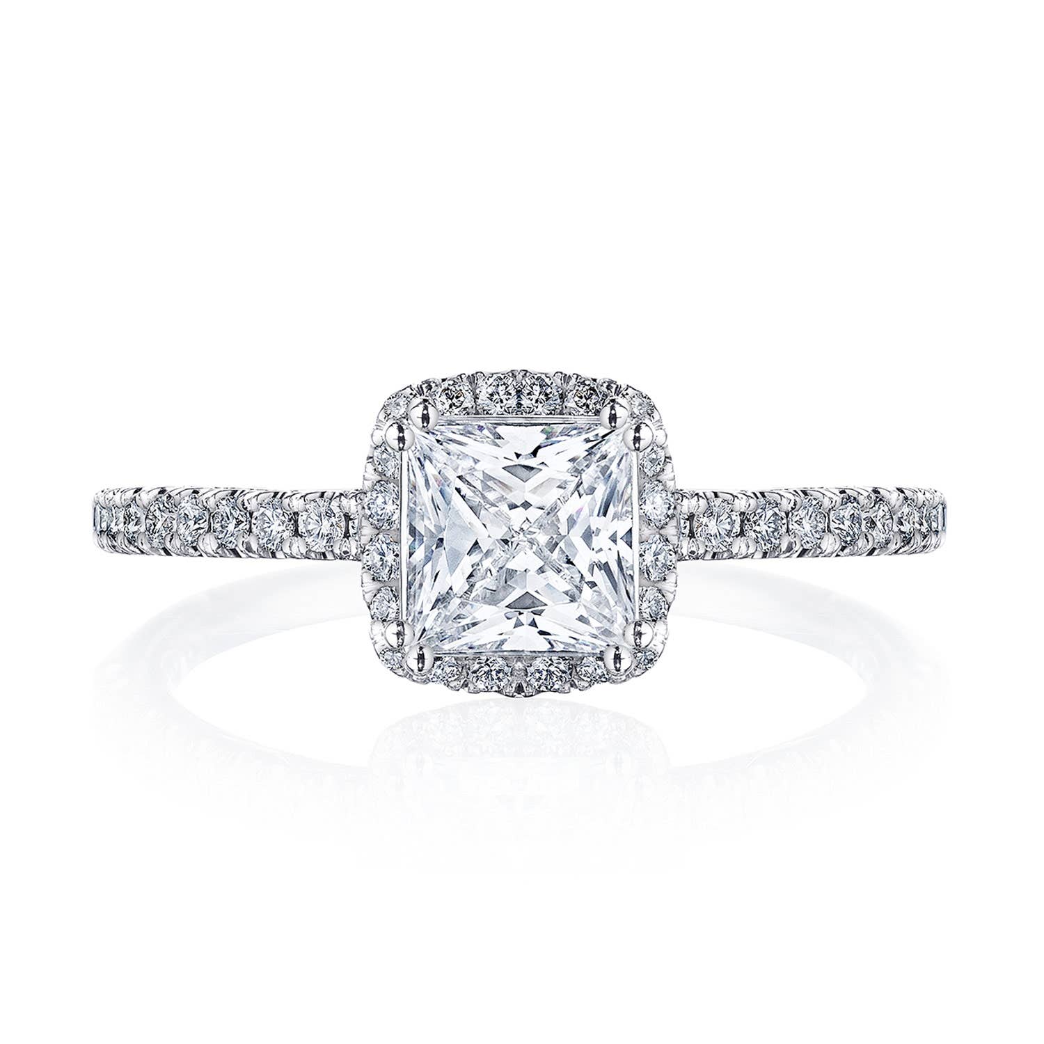 Simply TACORI | Princess with Cushion Bloom Engagement Ring 267615PRCU55