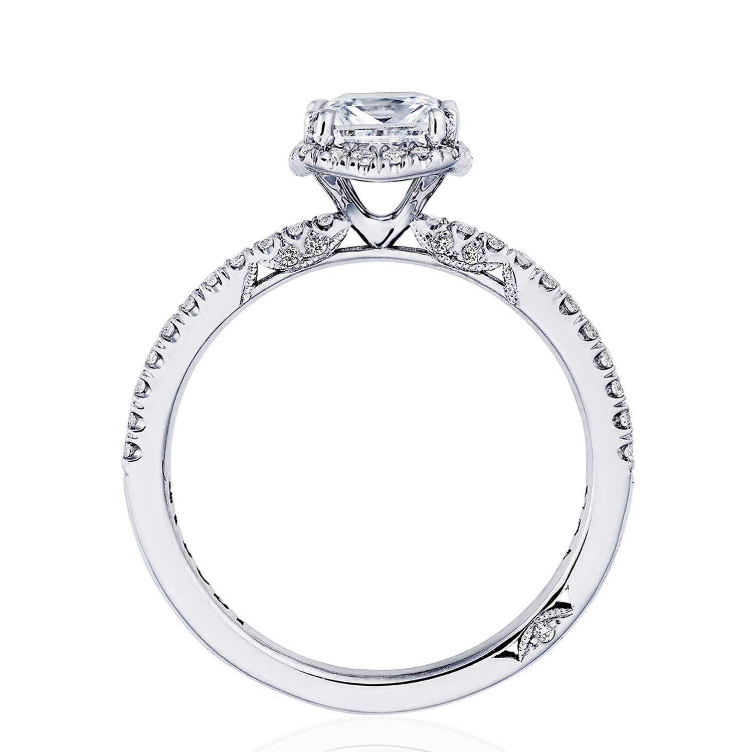 Simply TACORI | Princess with Cushion Bloom Engagement Ring 267615PRCU55