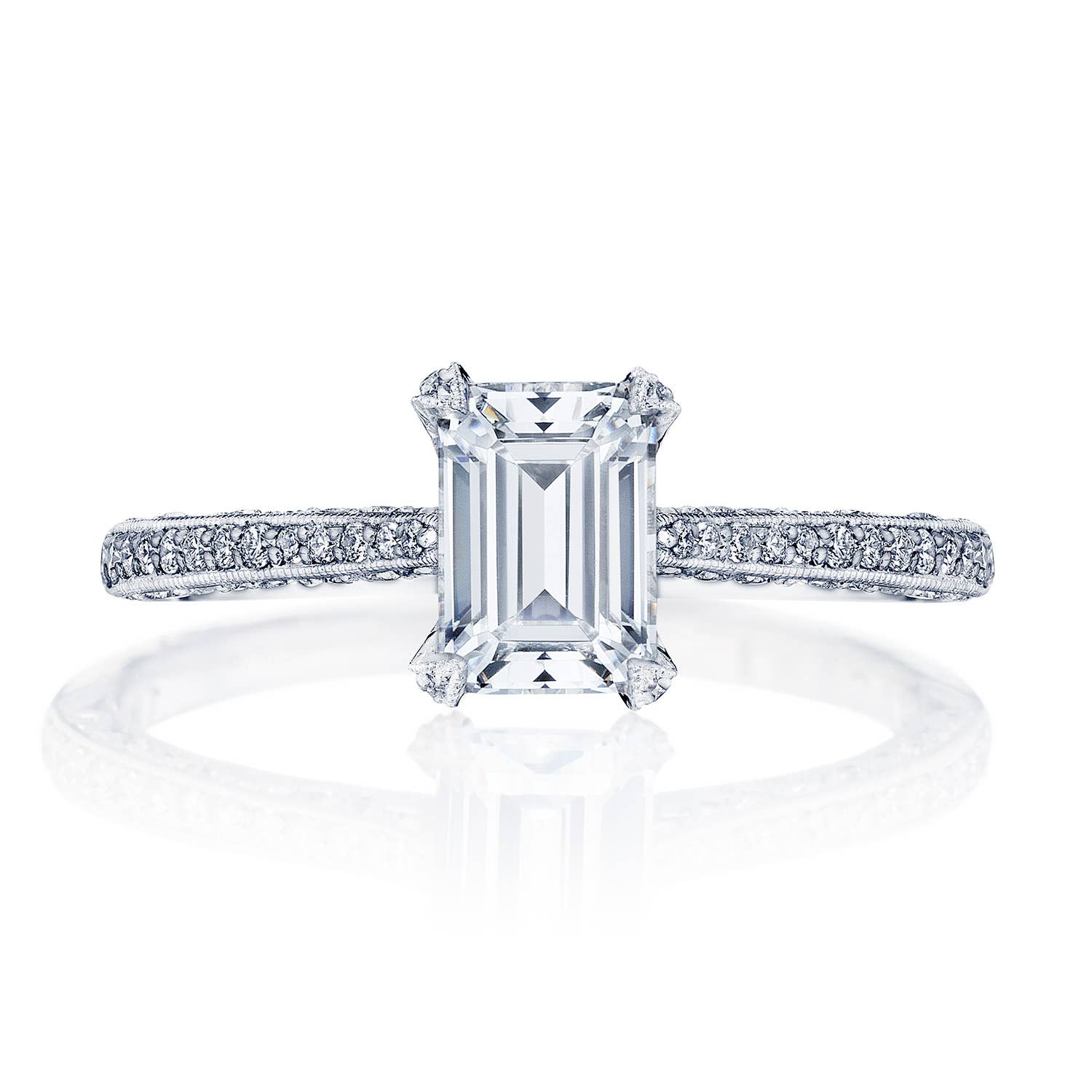 Classic Crescent | Emerald Solitaire Engagement Ring 2680EC65X45