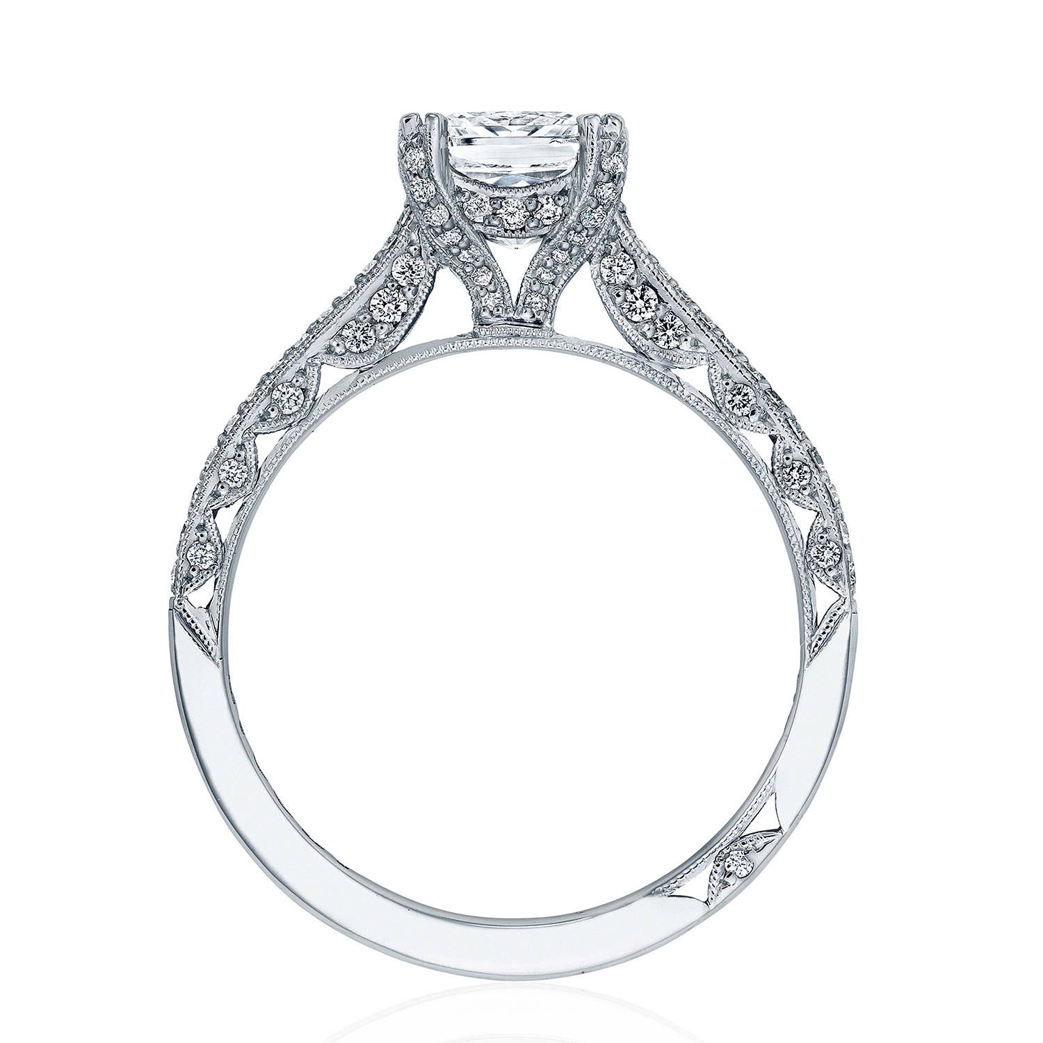 Classic Crescent | Princess Solitaire Engagement Ring 2680PR6