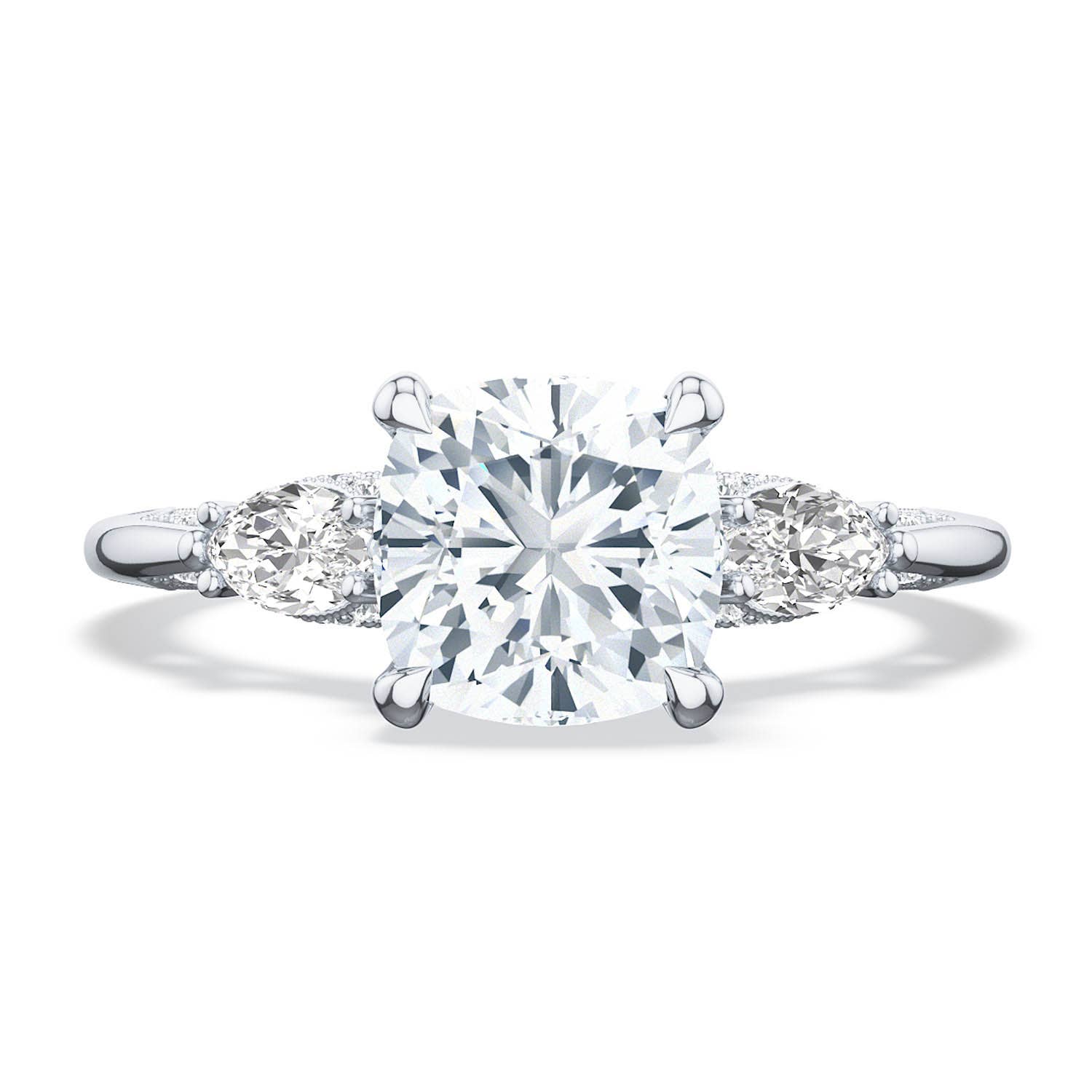 Simply TACORI | Cushion 3-Stone Engagement Ring 2685cu65