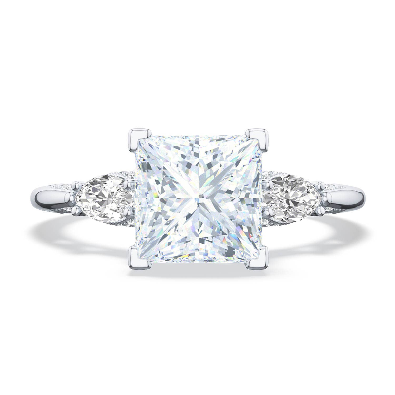 Simply TACORI | Princess 3-Stone Engagement Ring 2685pr65