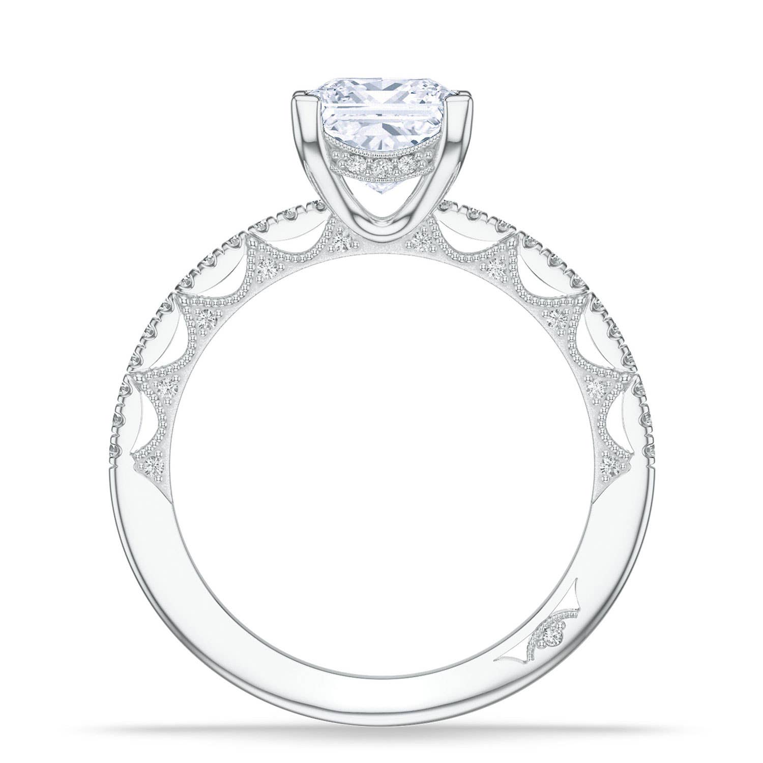 Lunetta Crescent | Princess Solitaire Engagement Ring 272017PR65