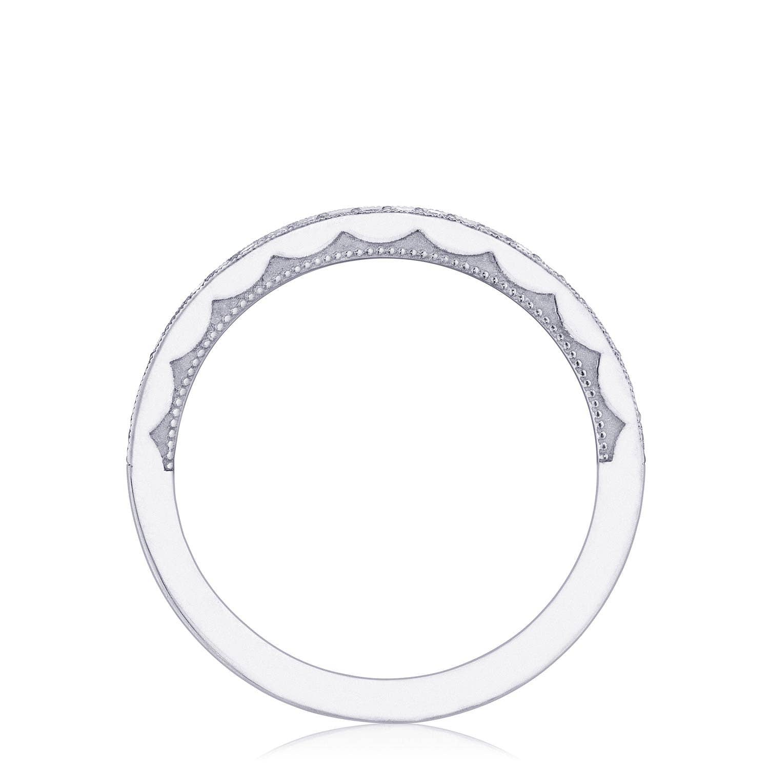 Sculpted Crescent | Pavé Diamond Wedding Band - 1.5mm 41-15