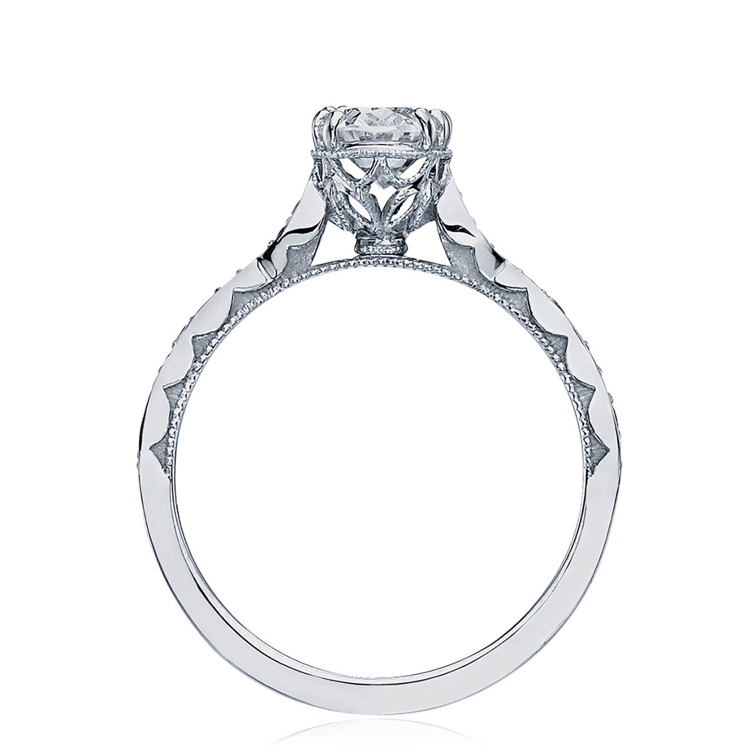 Sculpted Crescent | Oval Solitaire Engagement Ring 57-2OV75X55