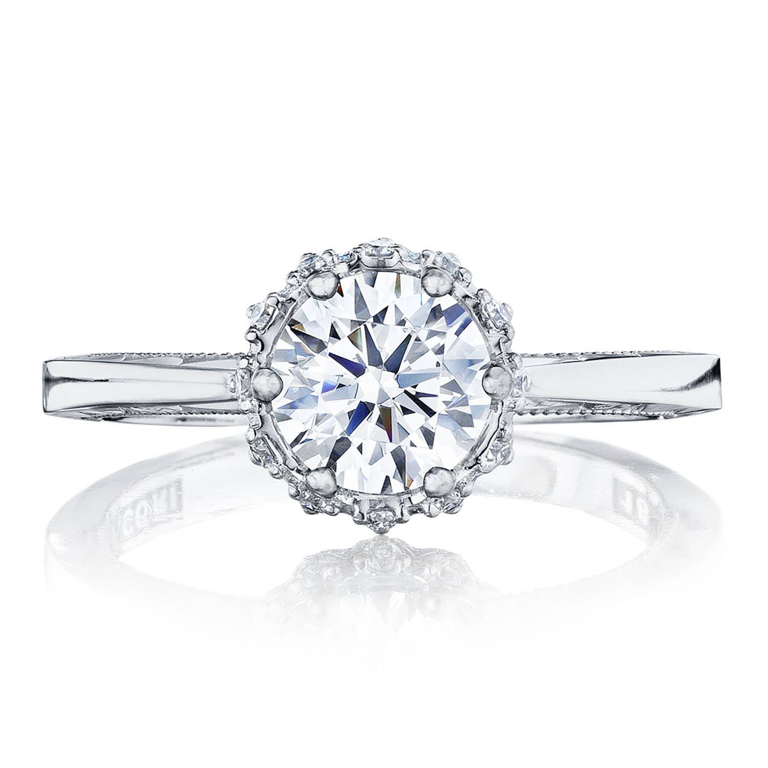 Sculpted Crescent | Round Bloom Engagement Ring 59-2RD65