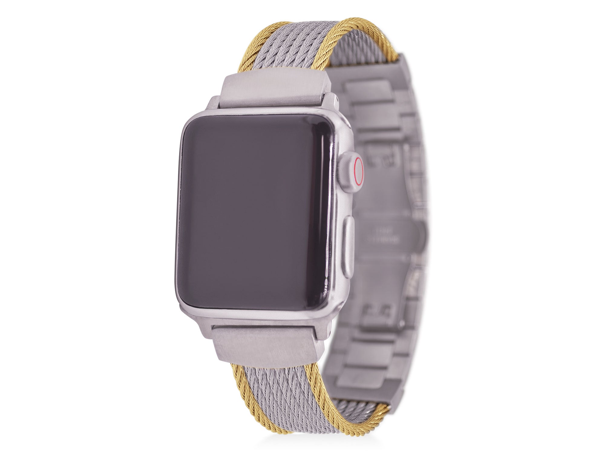 ALOR Grey & Yellow Cable 8-Row Apple Watch® Band (fits 38-42mm watch)