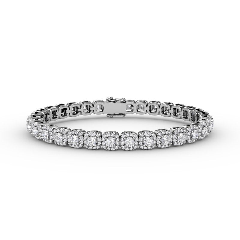 Cushion Cut Diamond Bracelet B1490 - TBird