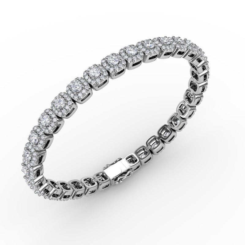 Cushion Cut Diamond Bracelet B1490 - TBird