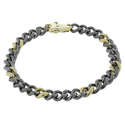 Men's Titanium Bracelet In 14k Gold BT1018-Y