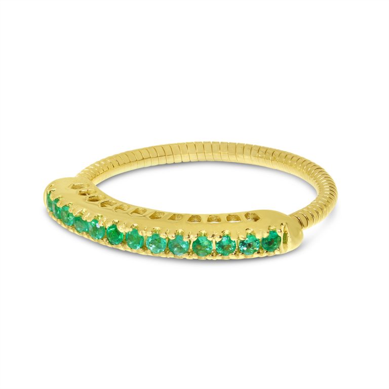 SPRYNGS DIAMOND/EMERALD STRETCH RING BVR1065-05