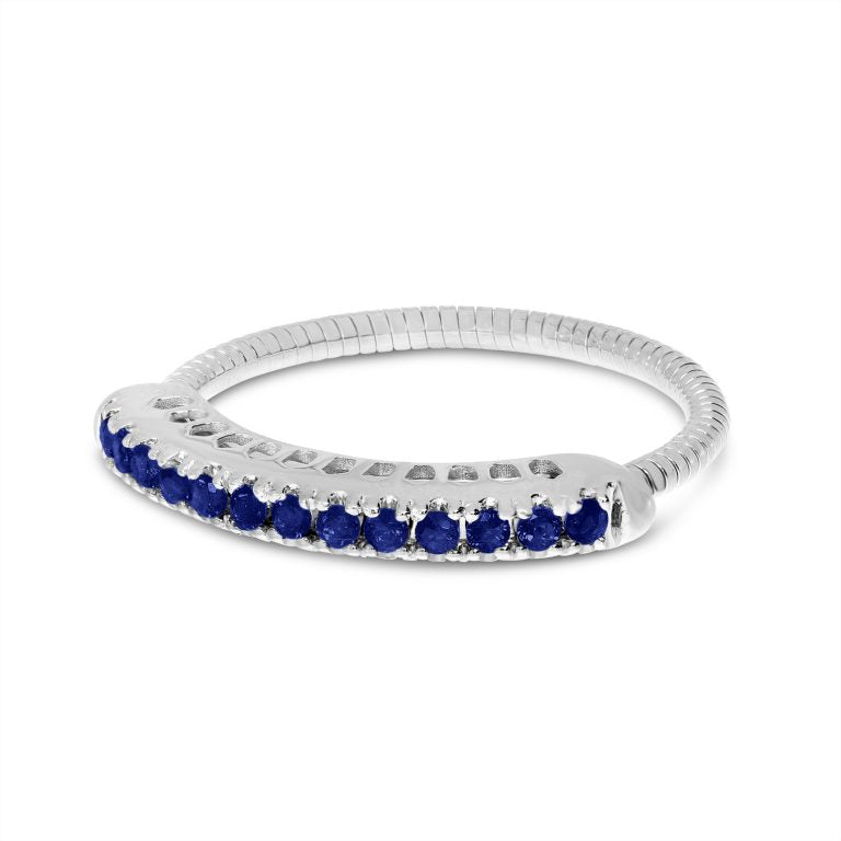 SPRYNGS DIAMOND/SAPPHIRE STRETCH RING BVR1065-09