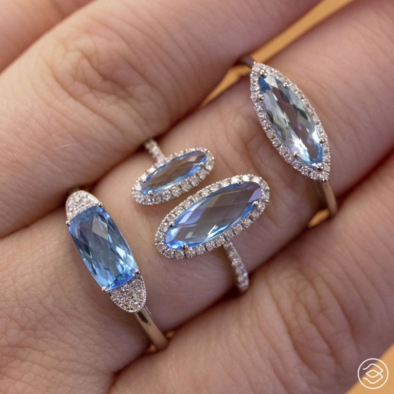 OFFSET DIAMOND DUO OVAL RING RM3748