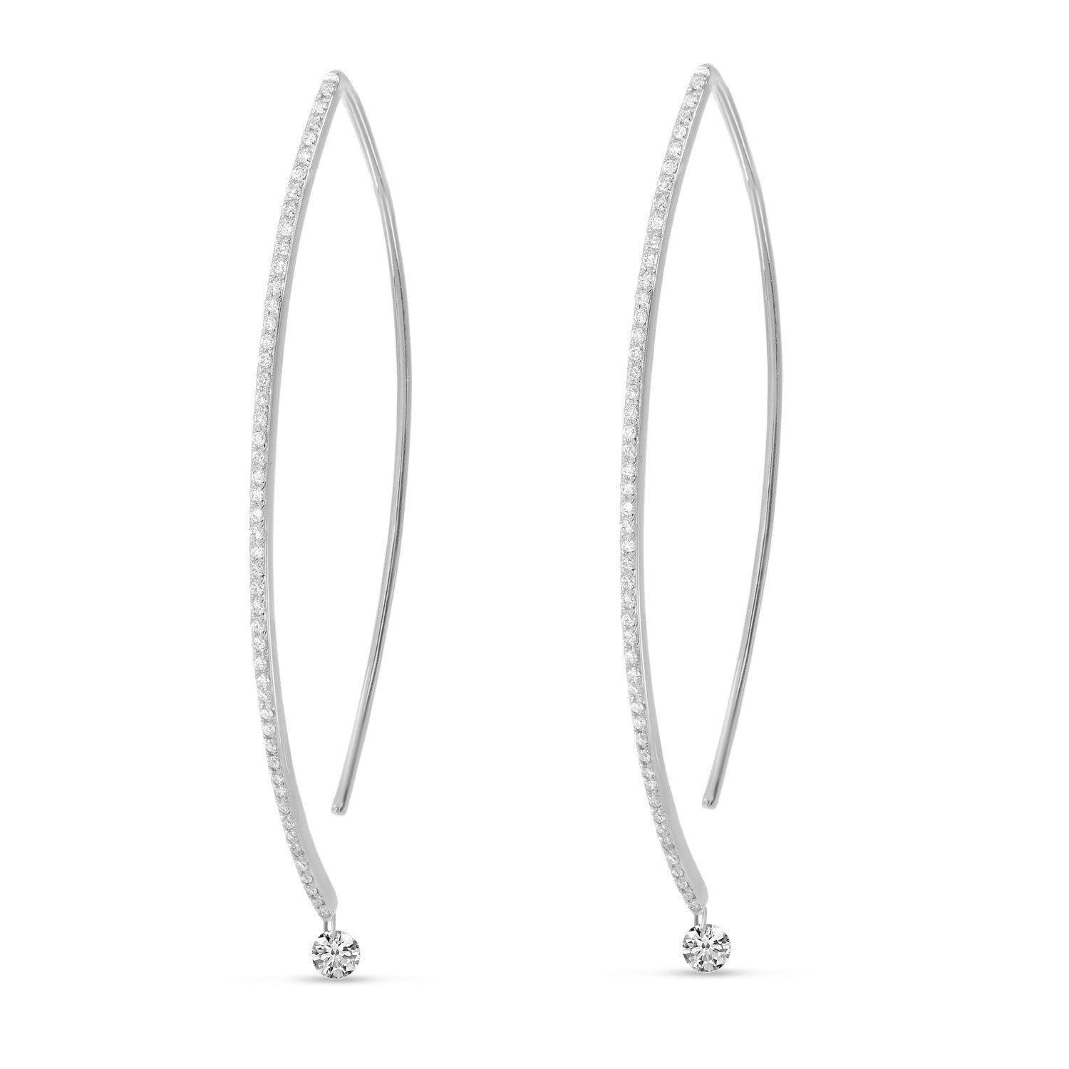 DASHING DIAMOND CURVE EARRINGS E10142W