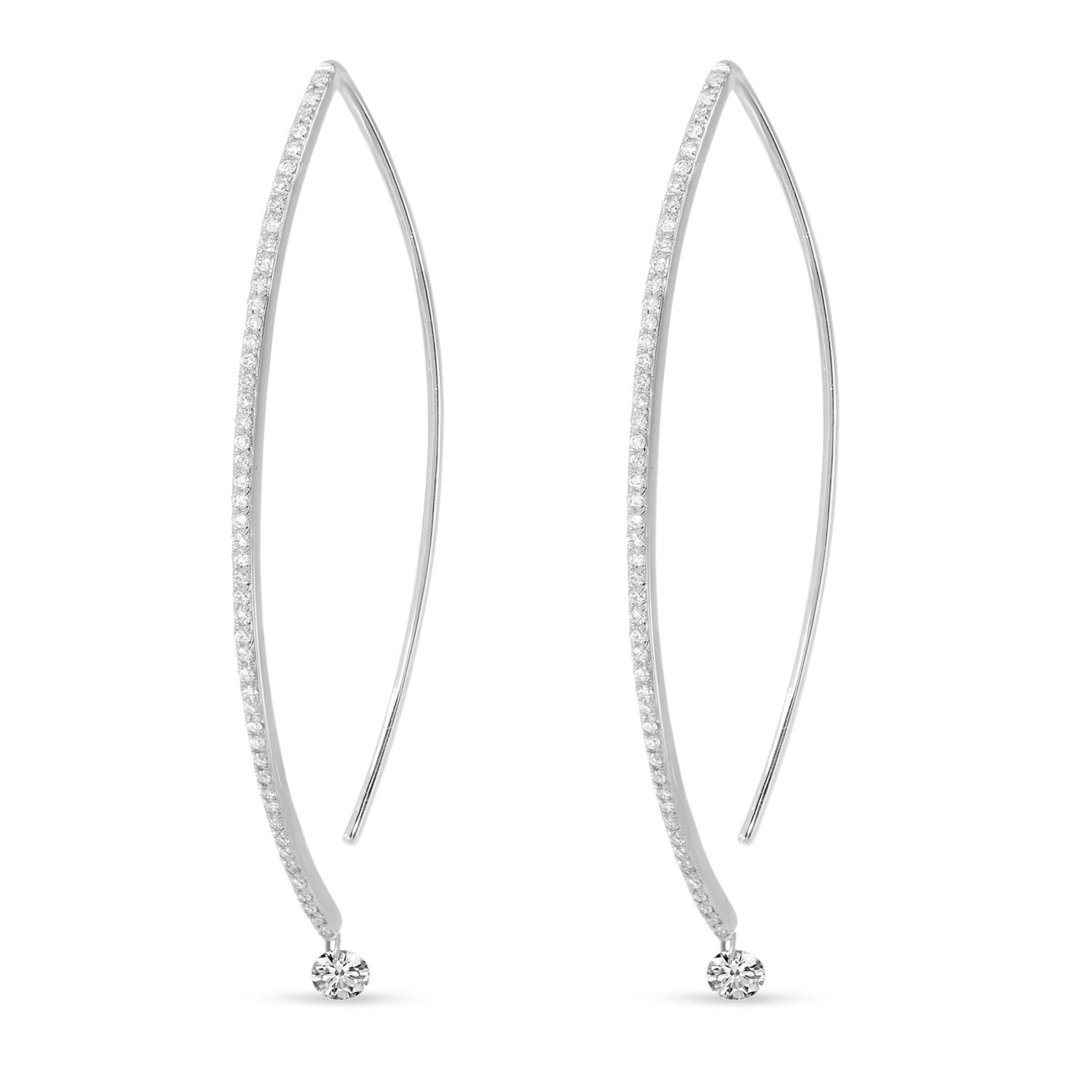 DASHING DIAMOND CURVE EARRINGS E10142W