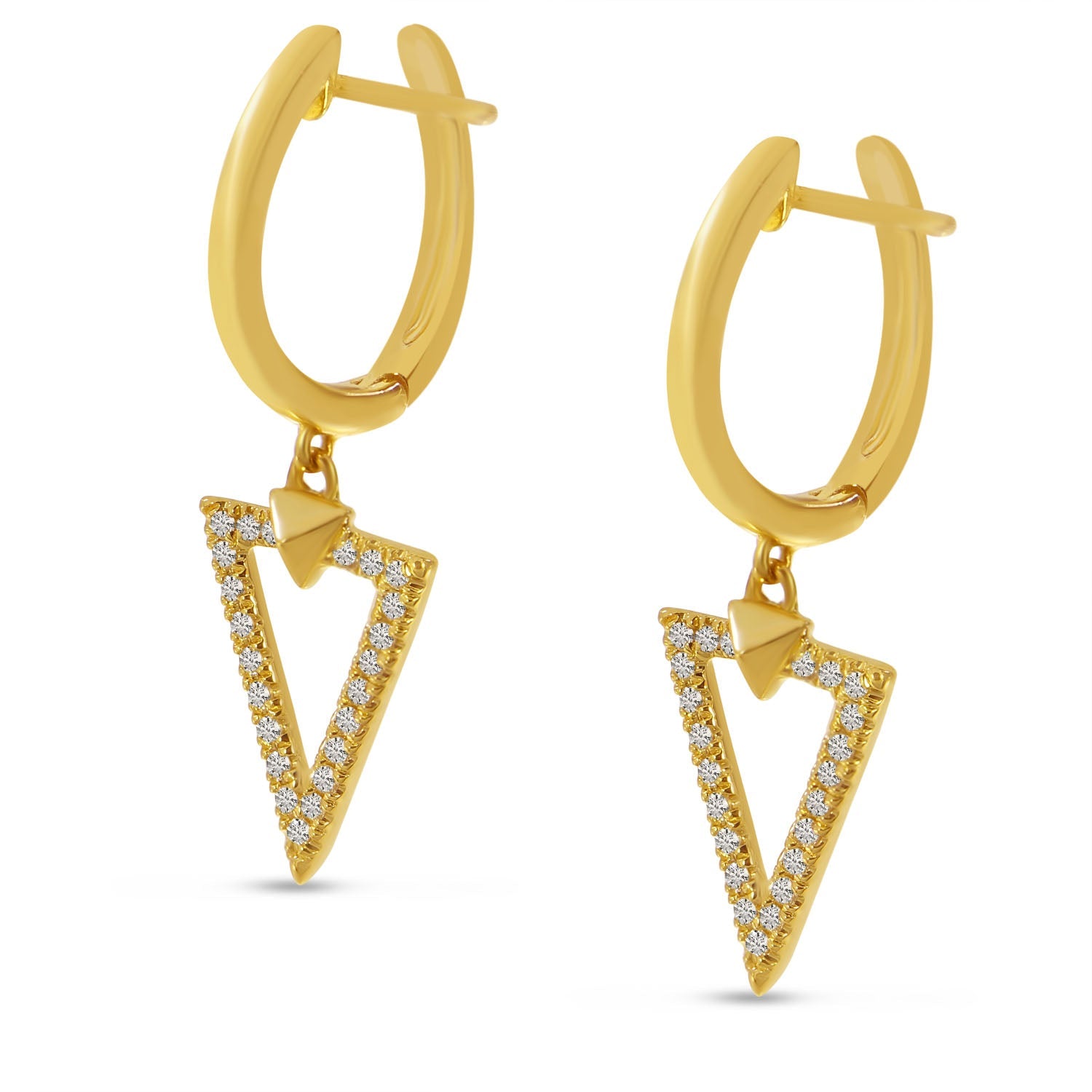 DIAMOND TRIANGLE EARRINGS E10420