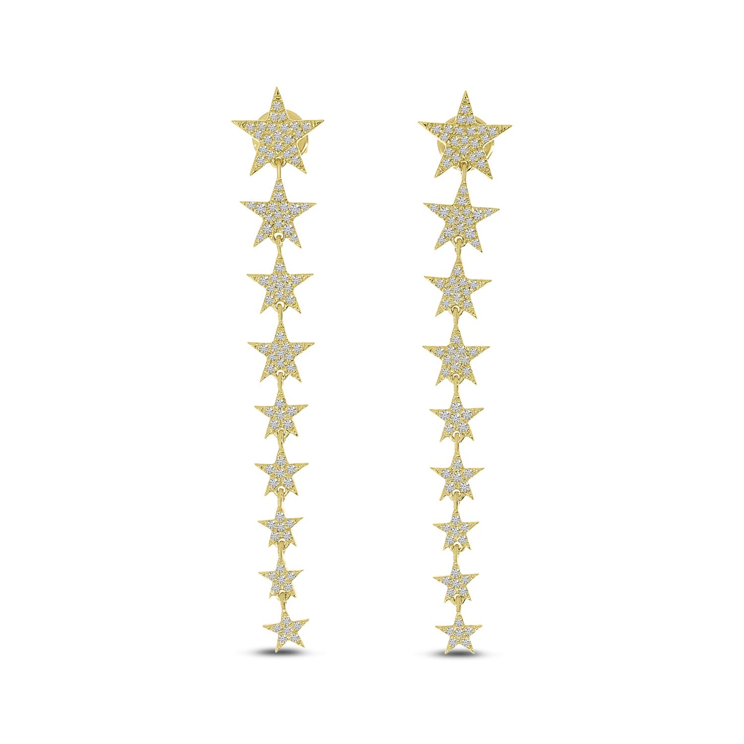 DIAMOND STAR LONG EARRINGS E10424