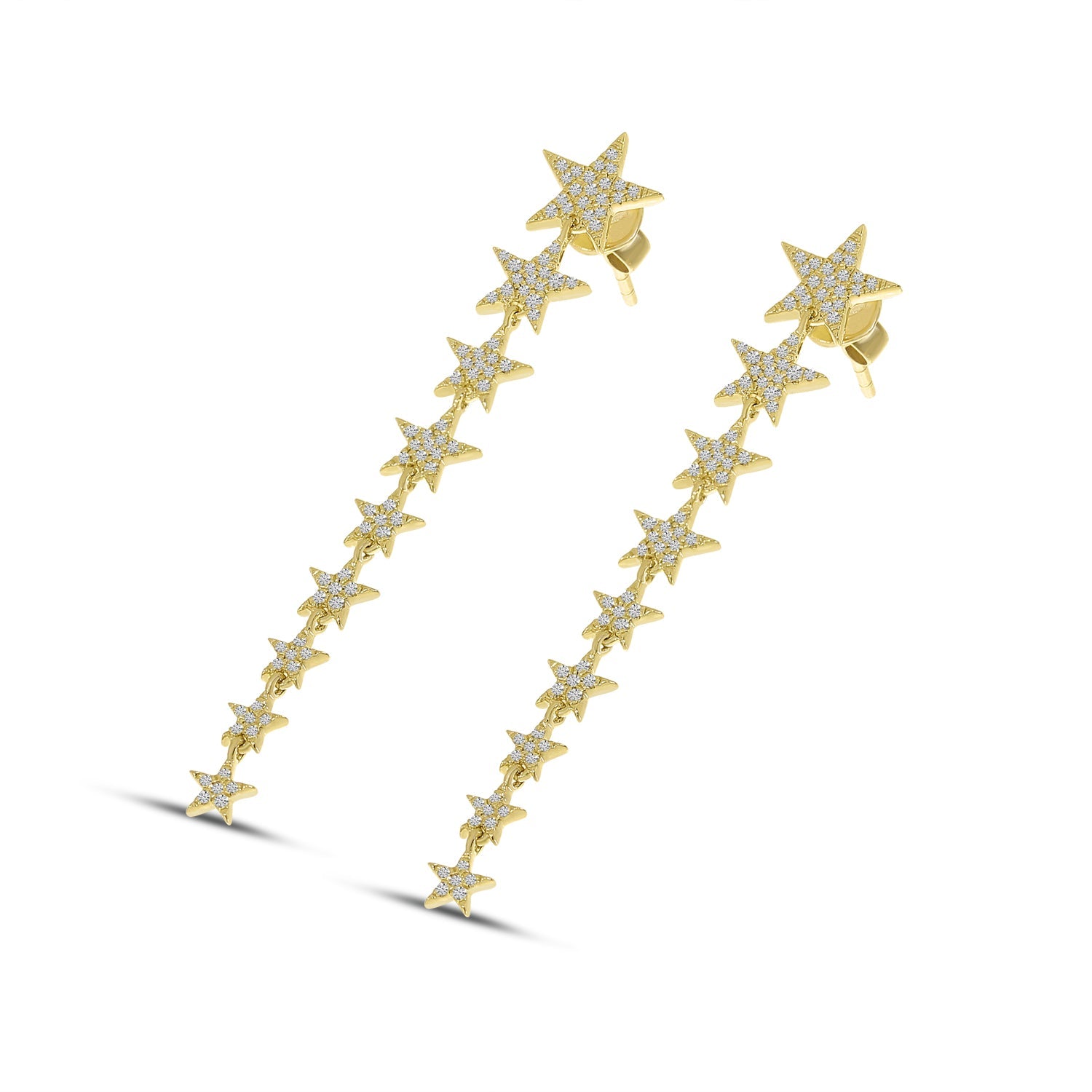 DIAMOND STAR LONG EARRINGS E10424