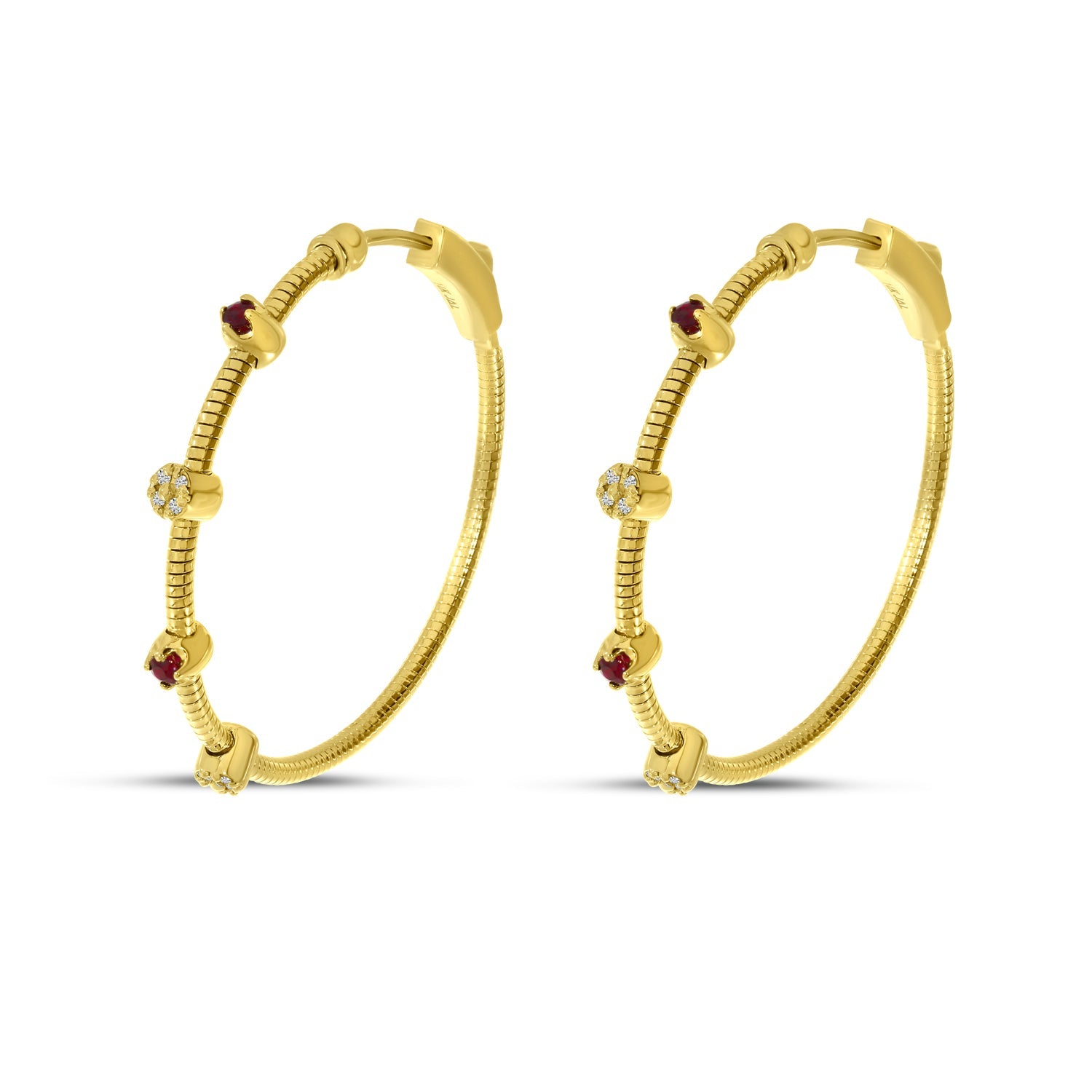 PRECIOUS DIAMOND FLEX HOOP EARRINGS E4287