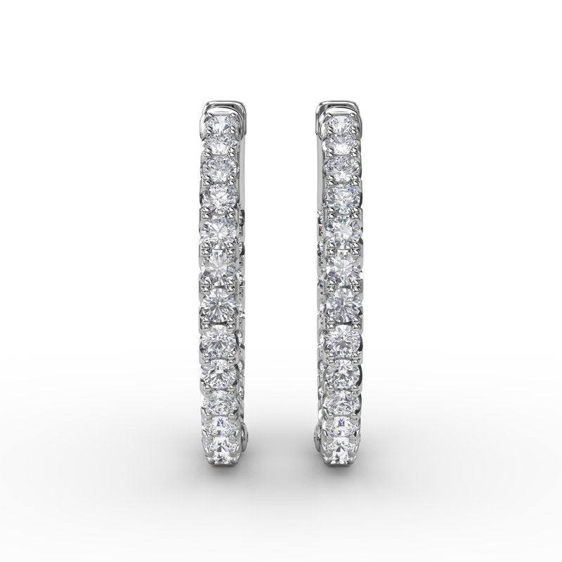 2.07ct Diamond Hoop Earrings ER4893 - TBird