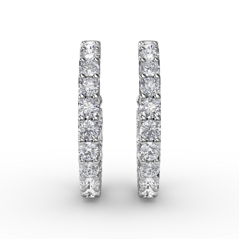 3.1ct Diamond Hoop Earrings ER4927 - TBird