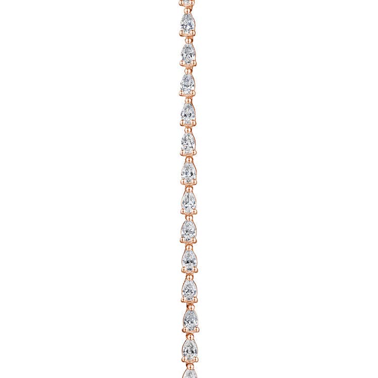 Stilla | Pear Diamond Tennis Bracelet in 18k Rose Gold FB6737PK