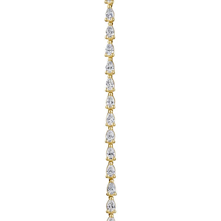 Stilla | Pear Diamond Tennis Bracelet in 18k Yellow Gold FB6737Y