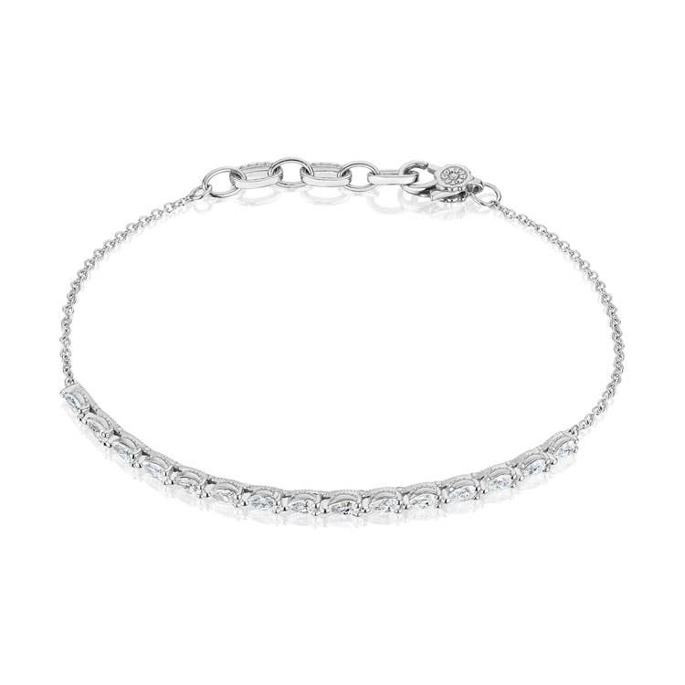 Stilla | Pear Diamond Bracelet in 18k White Gold FB6757