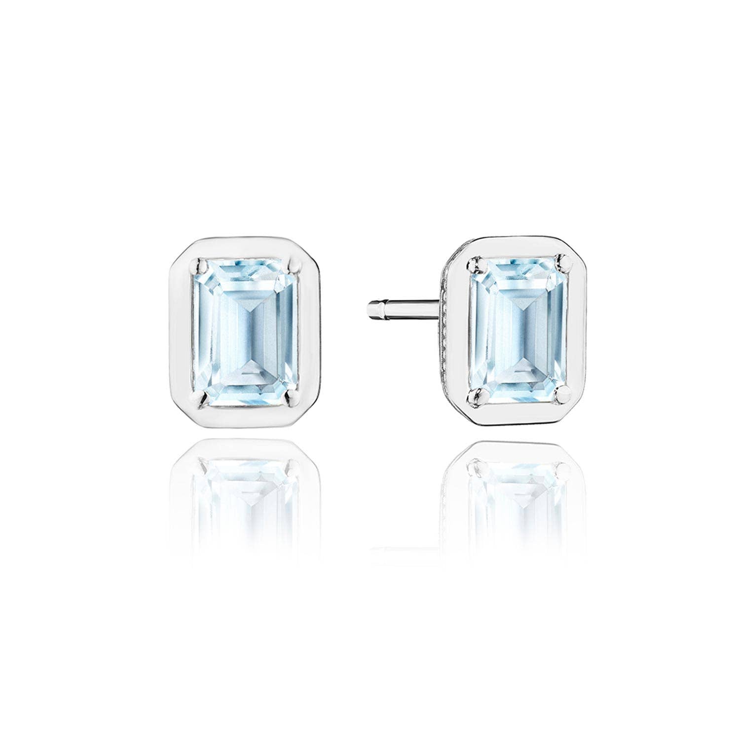 TACORI Allure | Emerald Sky Blue Topaz Stud Earring - 1.4ct FE823EC55X4BT