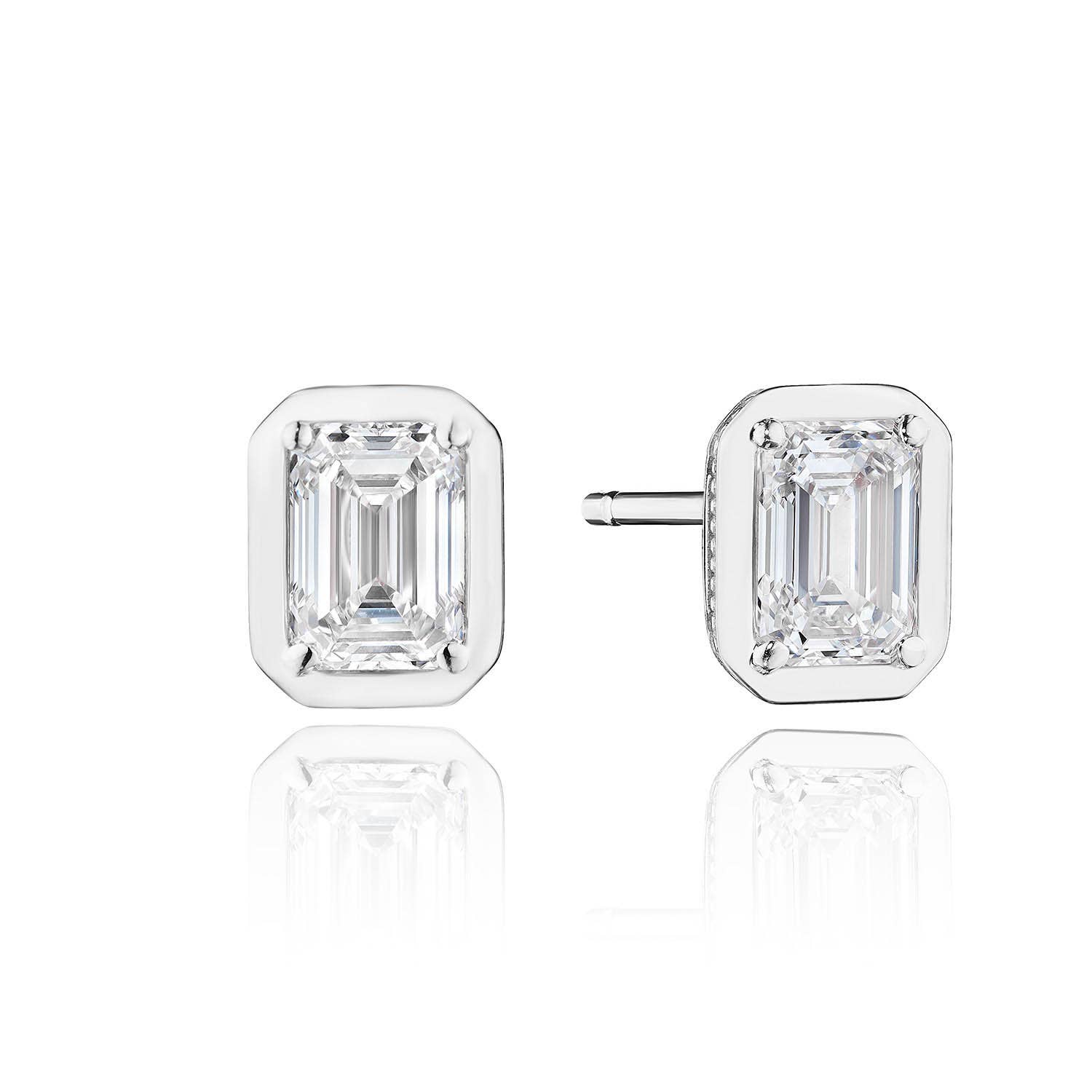 TACORI Allure | Emerald Diamond Stud Earring - 1ct FE823EC55X4LD