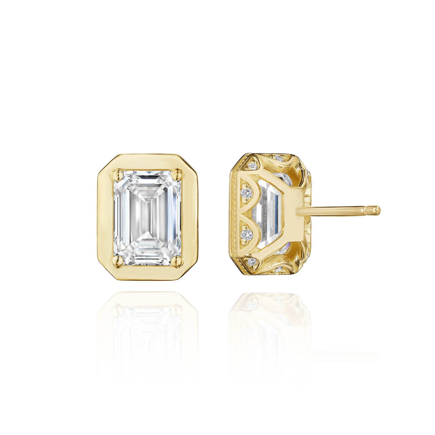 TACORI Allure | Emerald Diamond Stud Earring - 4.1ct FE823EC85X6LDY