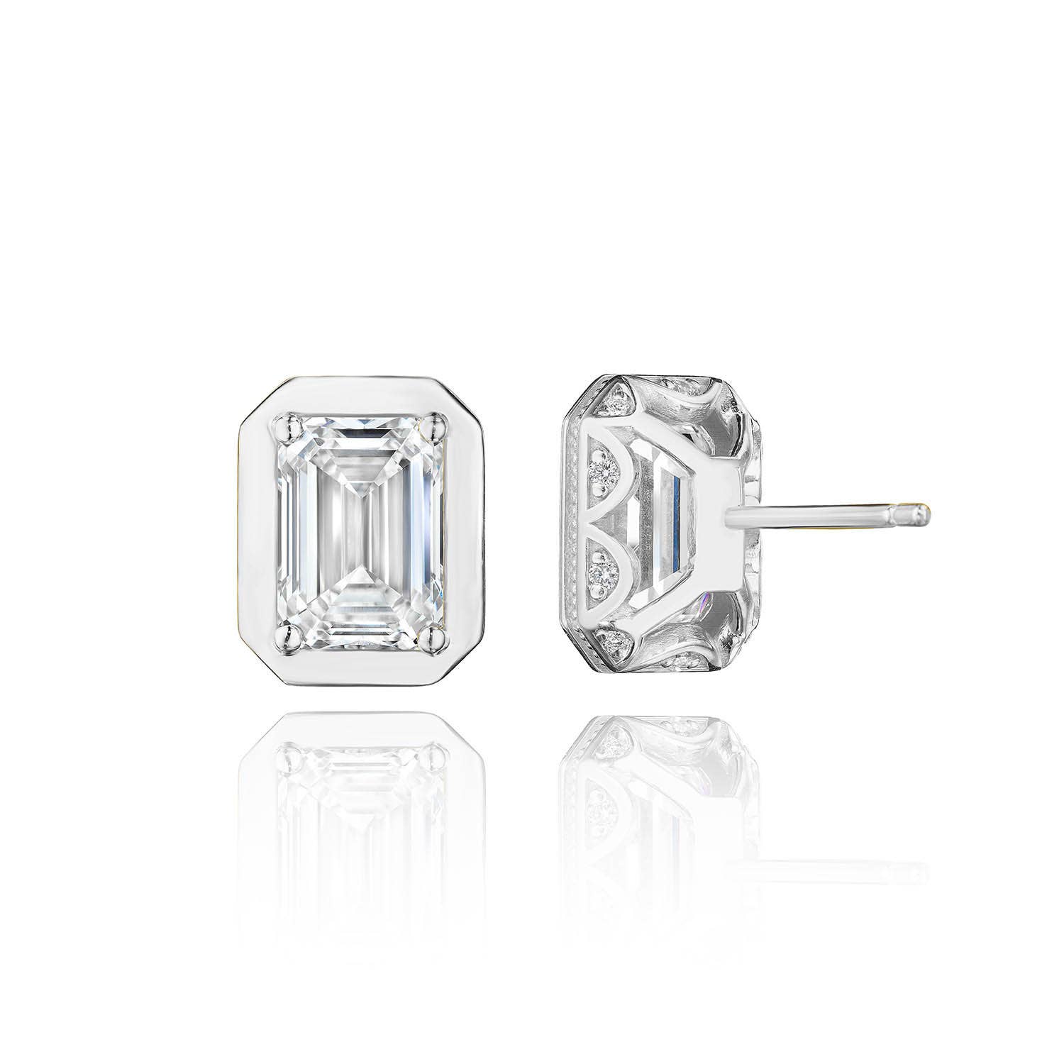 TACORI Allure | Emerald Diamond Stud Earring - 4.1ct FE823EC85X6LD
