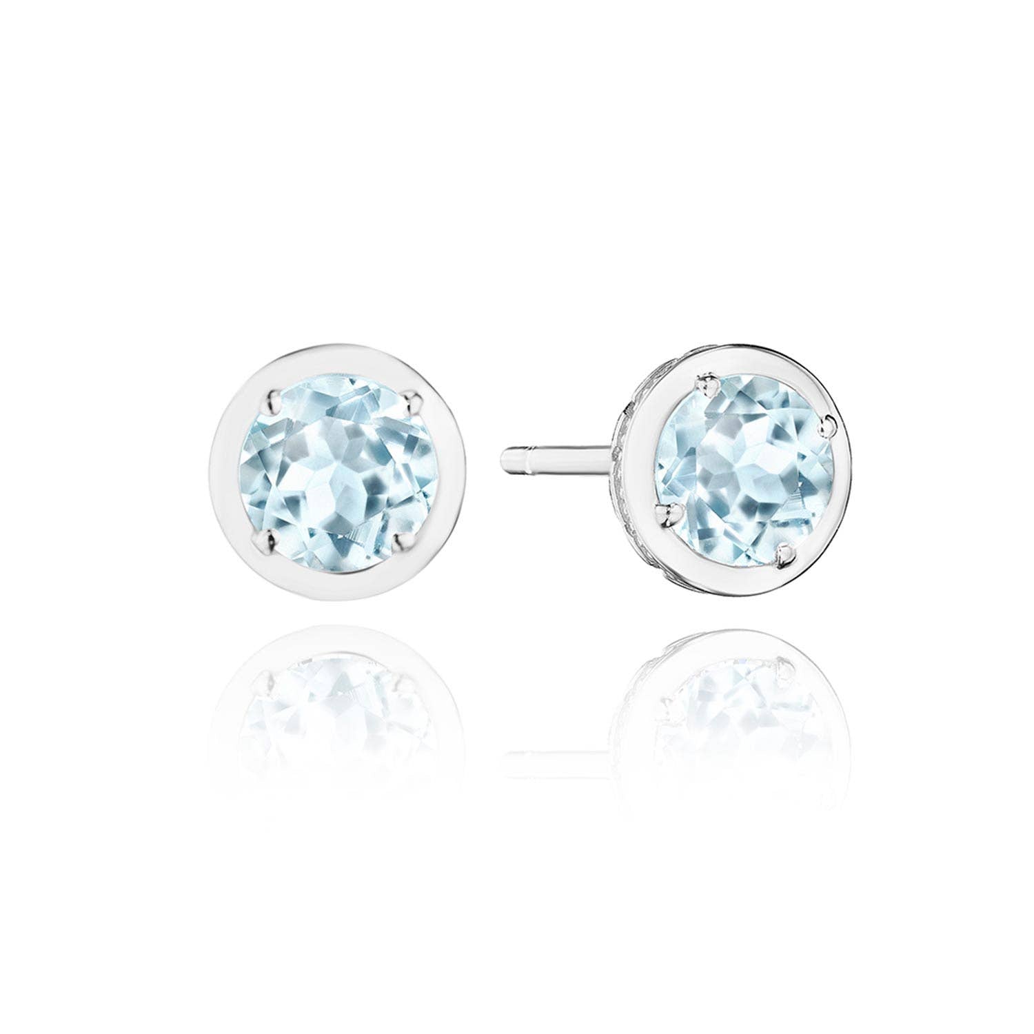 TACORI Allure | Round Sky Blue Topaz Stud Earring - 1.4ct FE823RD5BT