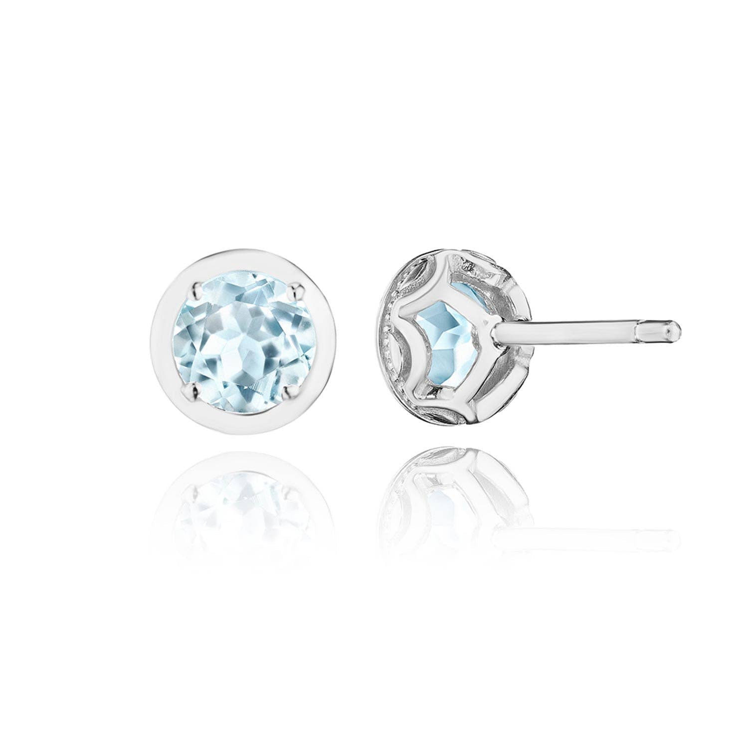 TACORI Allure | Round Sky Blue Topaz Stud Earring - 1.4ct FE823RD5BT