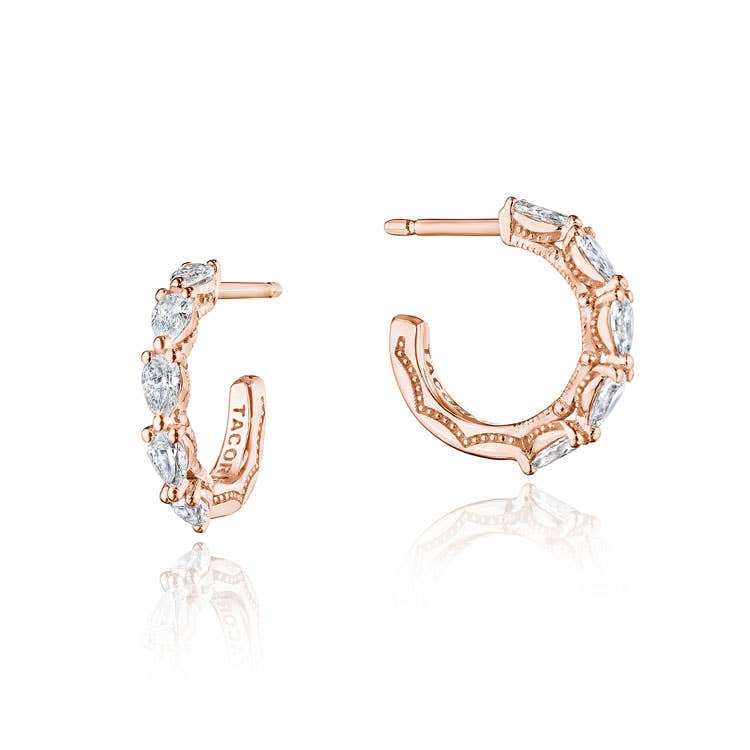 Stilla | Small Hoop Earrings in 18k Rose Gold - 12.90mm FE827PK