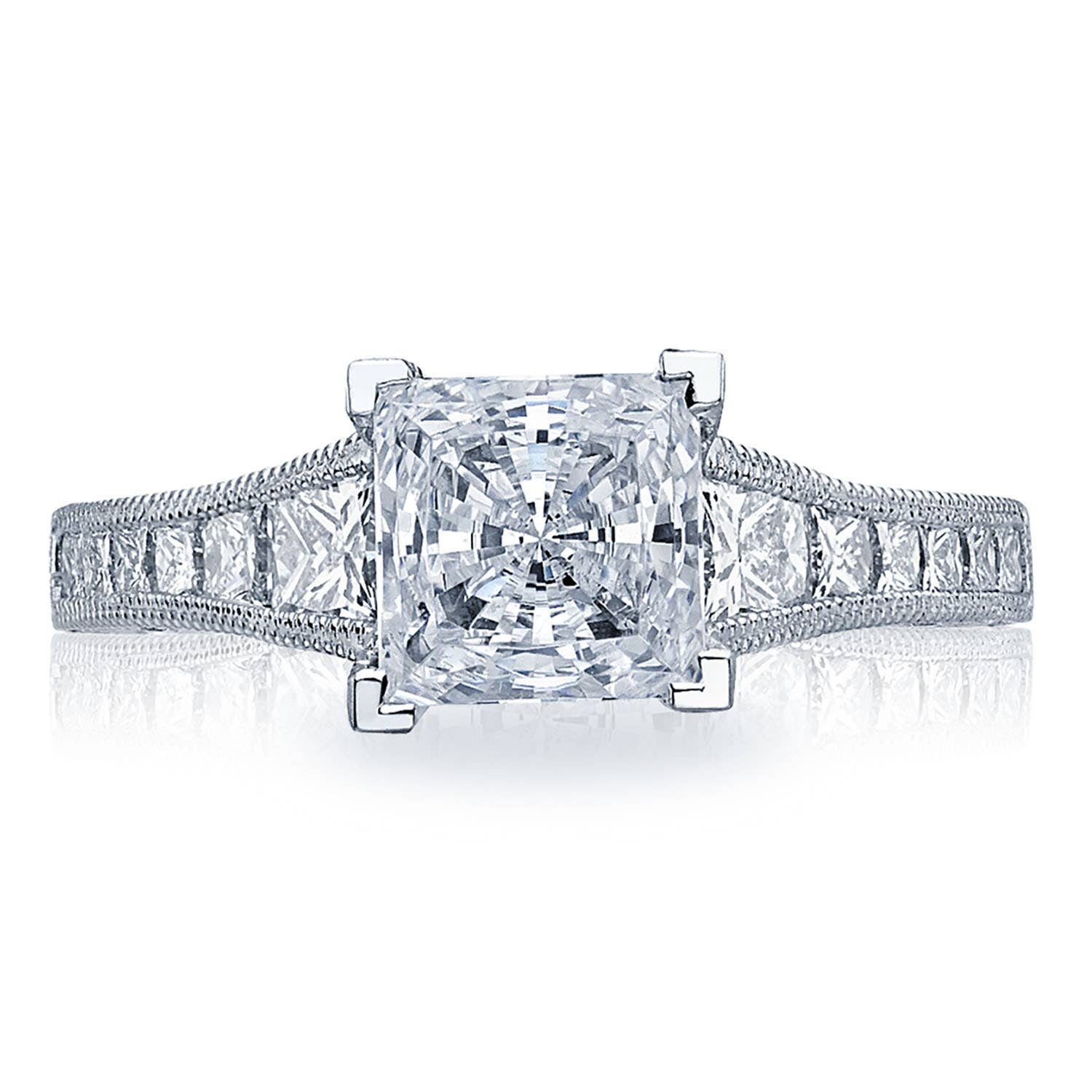 Reverse Crescent | Princess Solitaire Engagement Ring HT2510PR12X