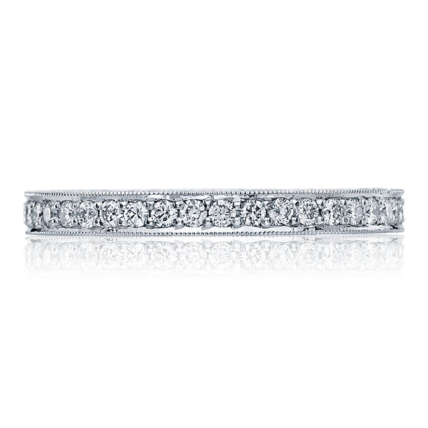 Classic Crescent | Pavé Diamond Wedding Band HT2522B