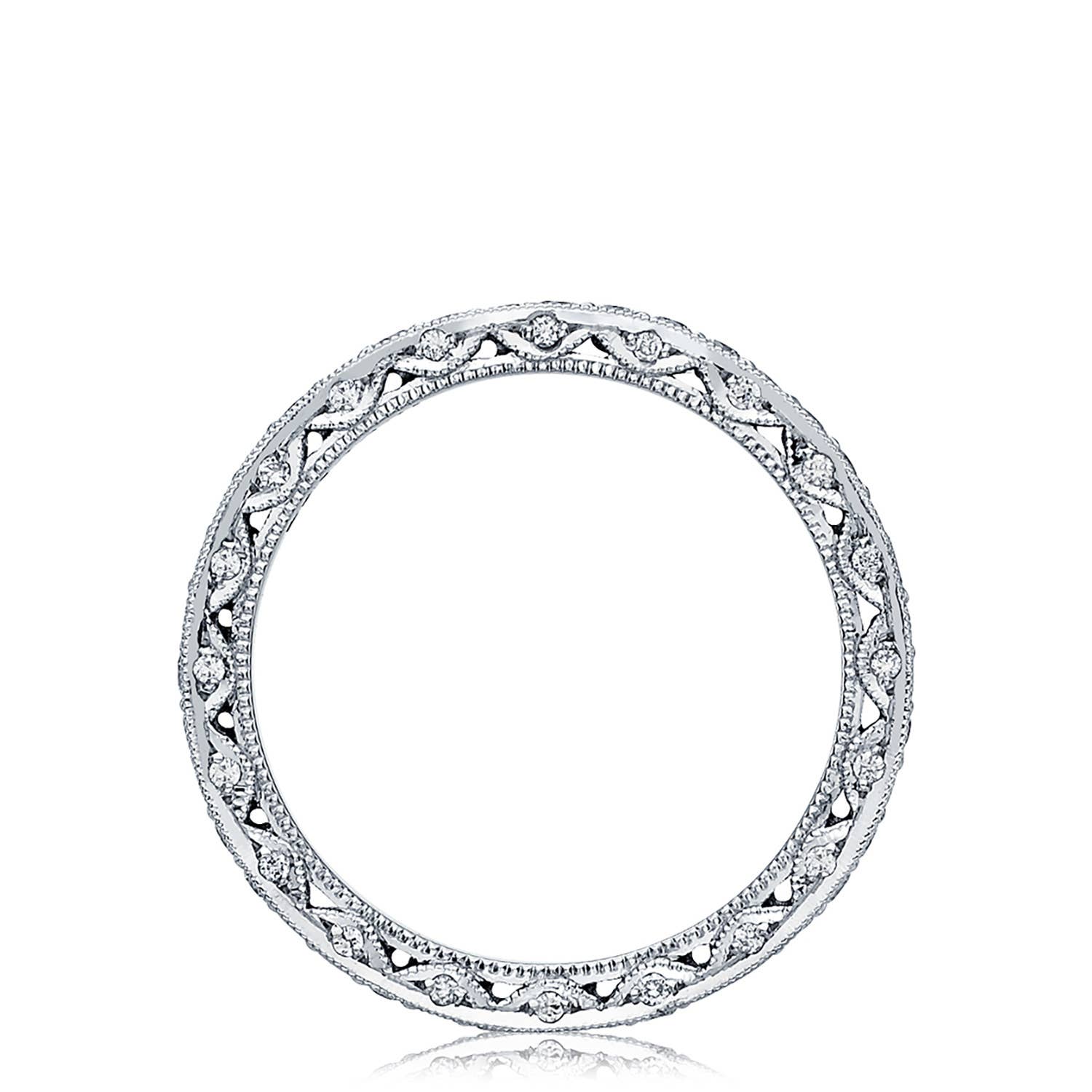 Classic Crescent | Pavé Diamond Wedding Band HT2522B