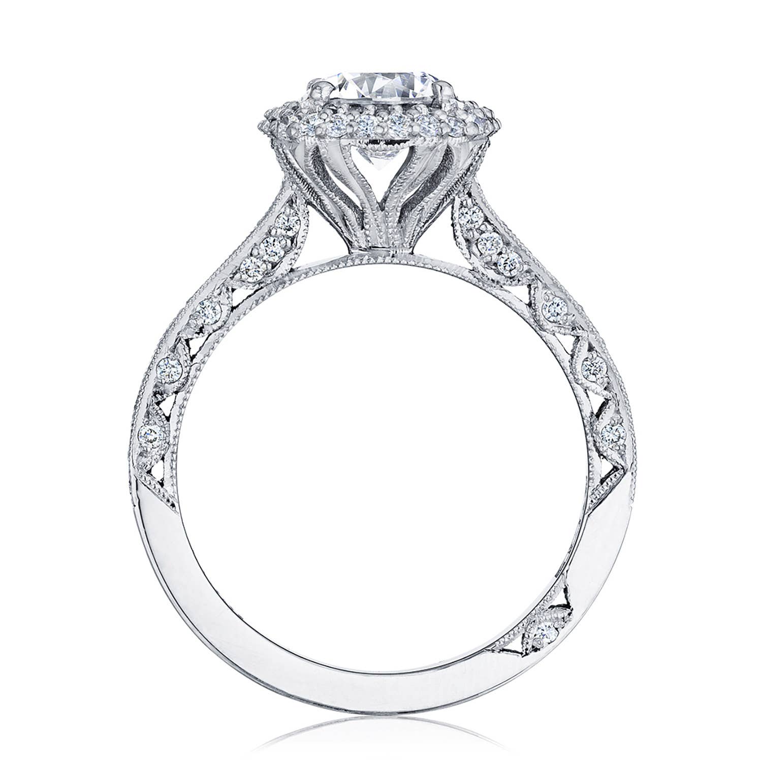 Classic Crescent | Round with Cushion Bloom Engagement Ring HT2522CU65