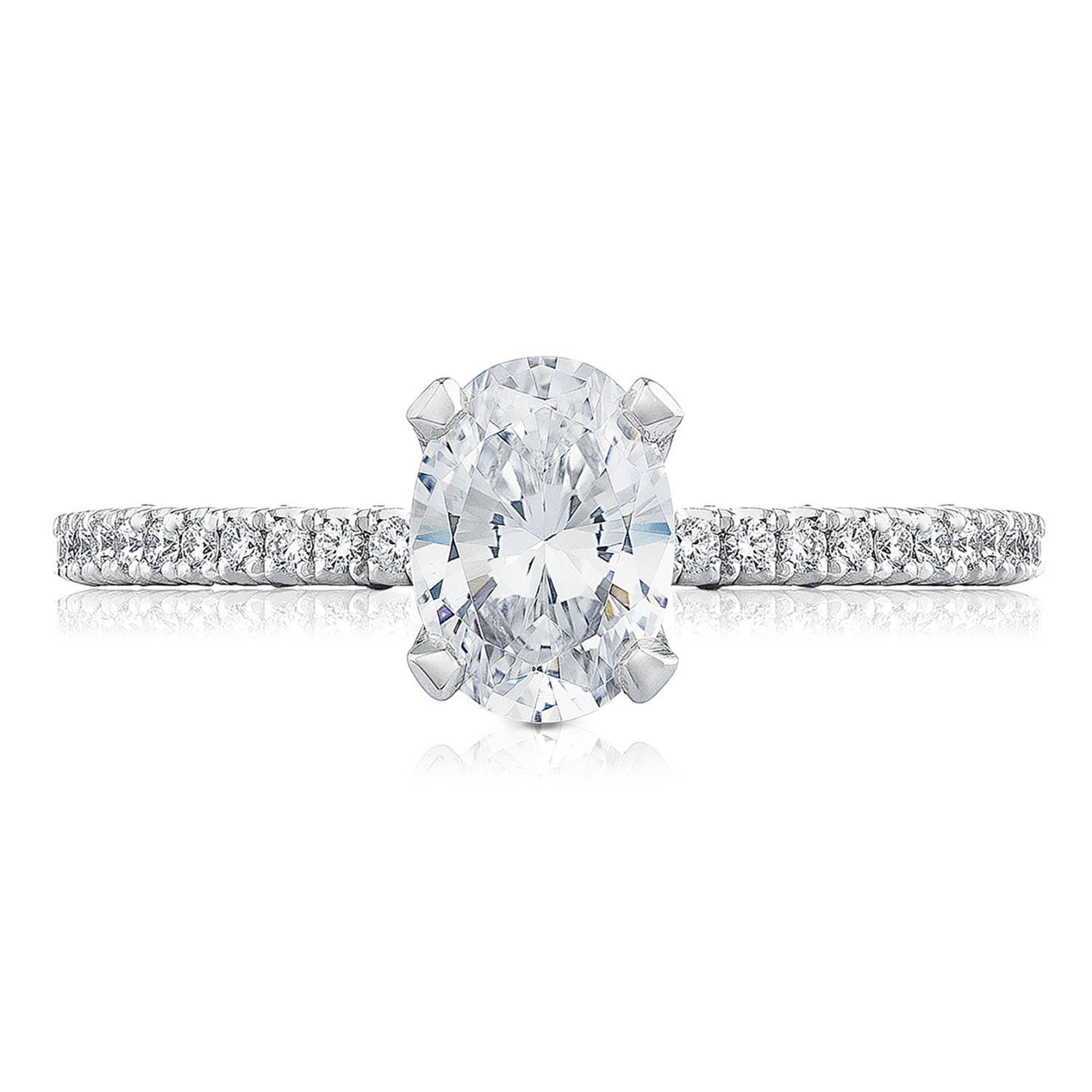 Petite Crescent | Oval Solitaire Engagement Ring HT254515OV75X55