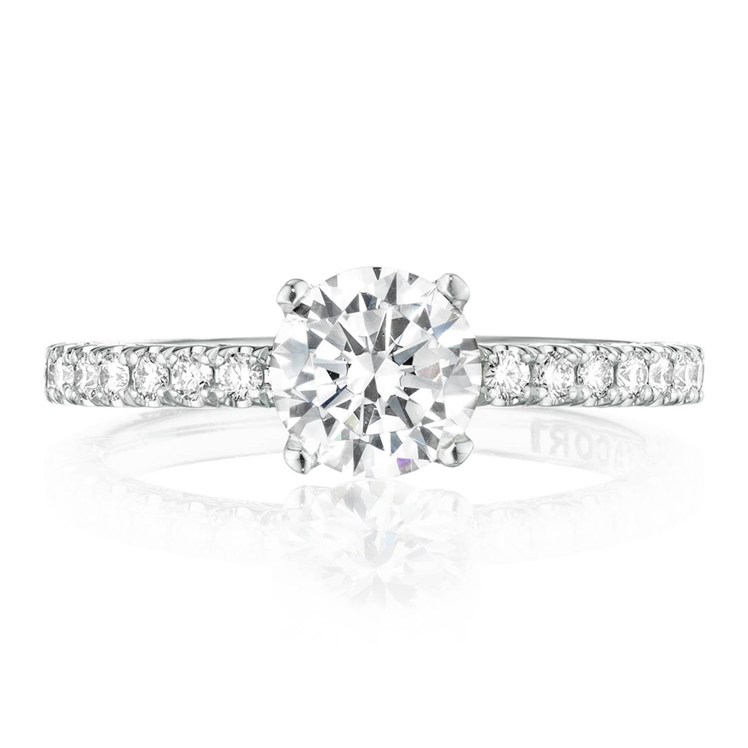 Petite Crescent | Round Solitaire Engagement Ring HT2545RD65